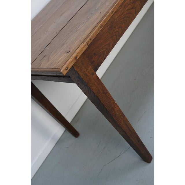Wood Large 19th Century French Rustic Elm Farmhouse Dining Table For Sale - Image 7 of 17