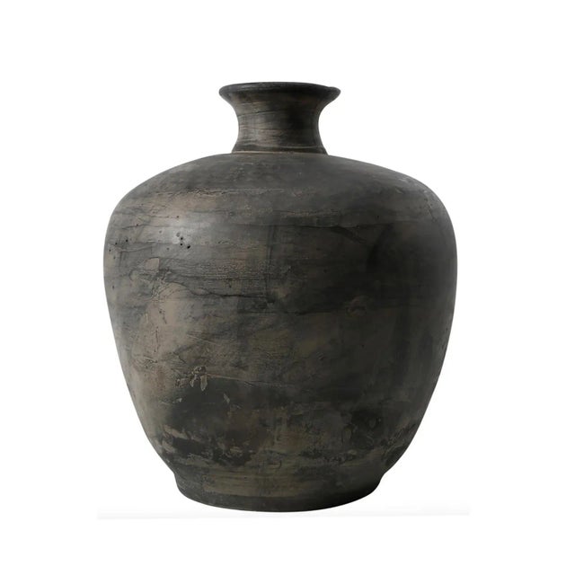 Organic Modern Rowan Black Earth Pottery Vase For Sale - Image 4 of 4