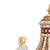 Porcelain - Perfume Bottle. French, molded and embossed porcelain, polychrome and gilded decoration depicting floral...