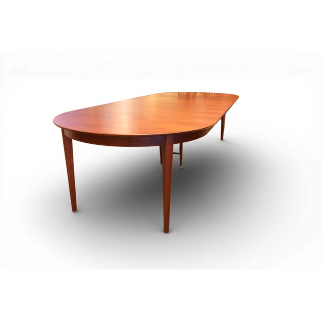 Veneered Teak Dining Table with Extension Leaves by Henning Kjærnulf for Sorø Stolefabrik, Denmark, 1960s For Sale - Image 17 of 18