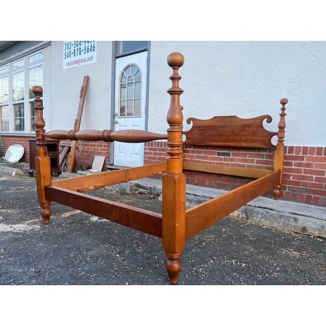 Mid 20th Century Stickley Furniture Solid Cherry Maple Full Bed Frame