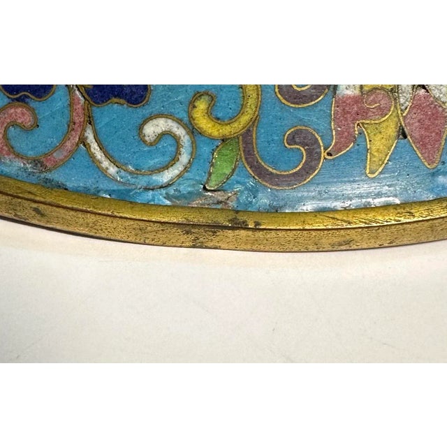 17th Century Pair of Late Ming Dynasty Cloisonné Censers For Sale - Image 9 of 11