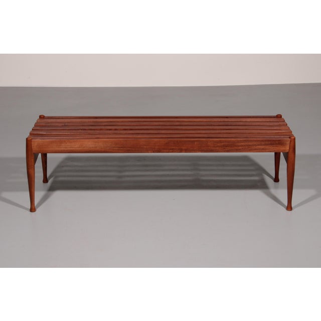 Fratelli Reguitti Walnut Bench by Gio Ponti for Fratelli Reguitti, 1950s For Sale - Image 4 of 11