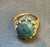 2010s 5 Ct Oval Shape Black Australian Opal Cocktail Ring 14 Kt Yellow Gold , Unisex For Sale - Image 5 of 18