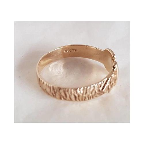 Vintage 9ct Yellow Gold Buckle Ring, 1982 For Sale - Image 9 of 18