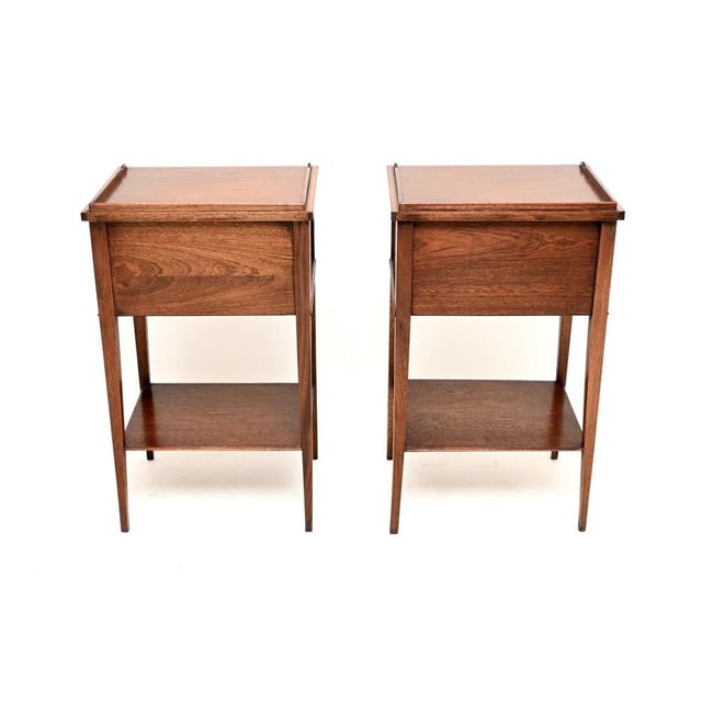 1920s Antique Mahogany Bedside Cabinets, 1920s, Set of 2 For Sale - Image 5 of 11