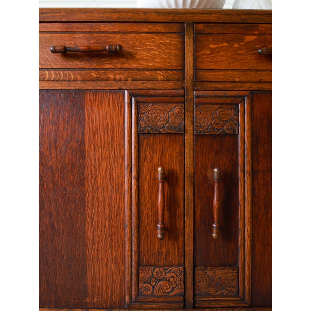 Wood 1920s -30's Art Deco Sideboard, Credenza, Drinks Cabinet For Sale - Image 7 of 17
