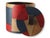 Red Midcentury Patchwork Leather Ice Bucket For Sale - Image 8 of 8