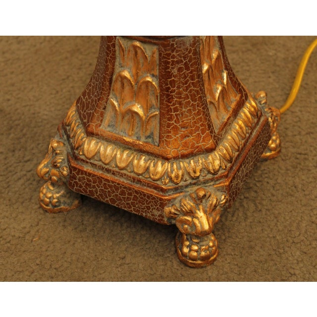 2000 - 2009 Gold Urn Form Table Lamps with Shades - A Pair For Sale - Image 5 of 13