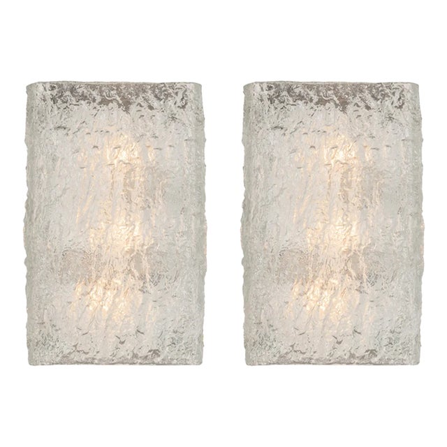 Murano Glass Sconces from Kaiser, Germany, 1970s, Set of 2 For Sale