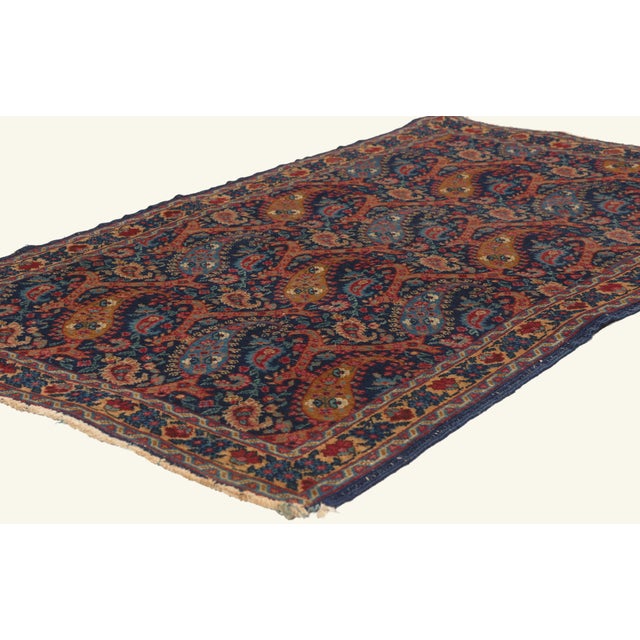 79808 Antique Persian Tabriz Rug, 02'11 x 04'05. The Eternal Boteh: A Late 19th Century Persian Tabriz Masterpiece of...