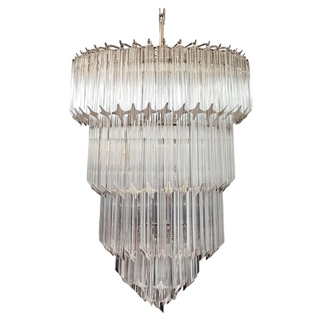 Vintage Murano Glass Chandelier, 1980 For Sale