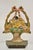 Antique Victorian Cast Iron Painted Floral Bouquet Pink Bow Basket Door Stop For Sale - Image 11 of 11