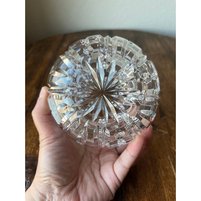 Waterford Crystal Late 20th Century Lead Crystal Glass Rose Bowl Vase For Sale - Image 4 of 6