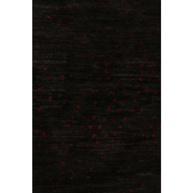 2010s 2010s Rug & Kilim’s Modern Runner in Black With Red Dots Pattern For Sale - Image 5 of 8