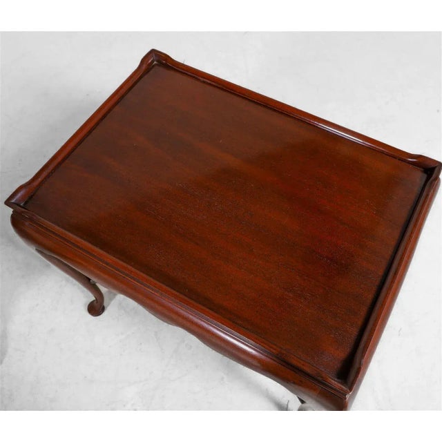 Hickory Chair Mahogany Chippendale Side Table Silver Table Occasional End Table For Sale In Cleveland - Image 6 of 11