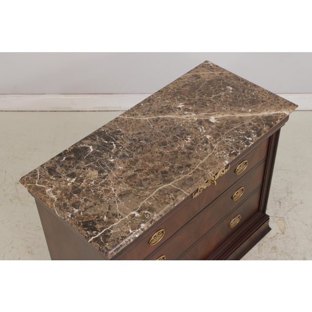 Wood Henkel Harris Model 191 Marble Top Mahogany Chest For Sale - Image 7 of 16