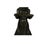 Vintage Egyptian Revival Bookends Hallmarked Fulper . Matte Black Stoneware Art Pottery . 20s Art Deco For Sale - Image 12 of 12