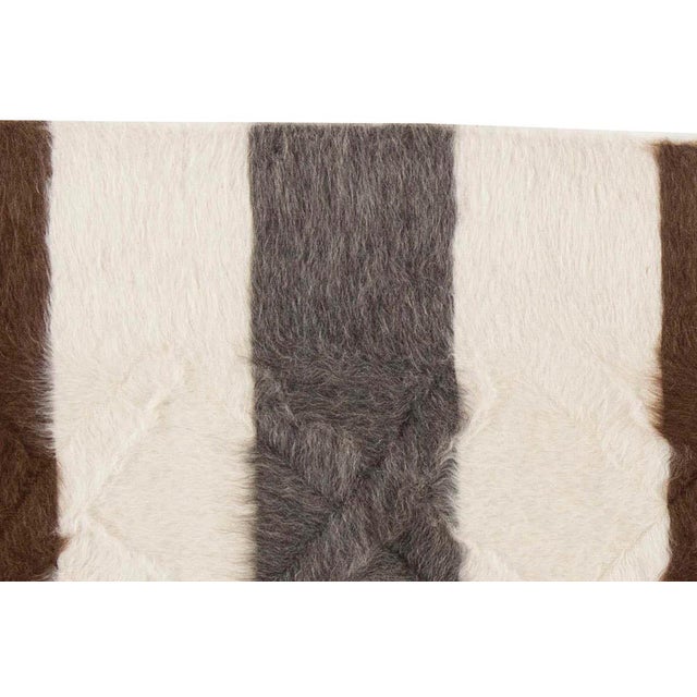 Taurus Collection Modern Striped Goat Hair Rug by Doris Leslie Blau For Sale In New York - Image 6 of 7