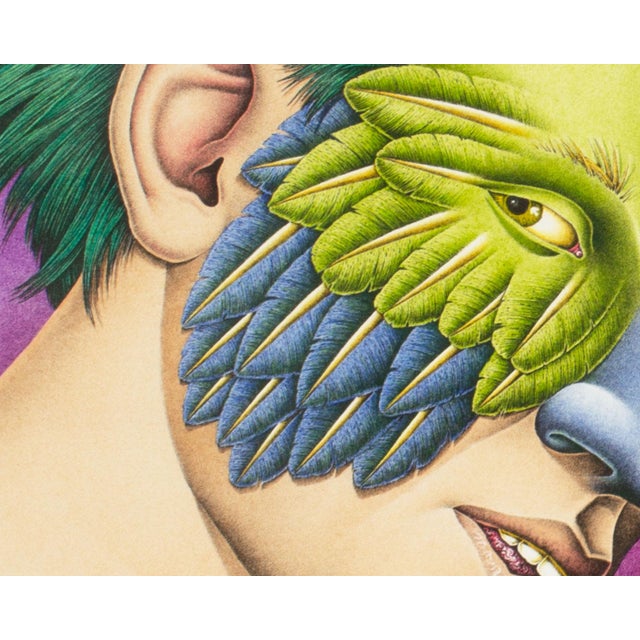 Purple 1993 “Hummingbird” Lithograph by Robert Lostutter For Sale - Image 8 of 8