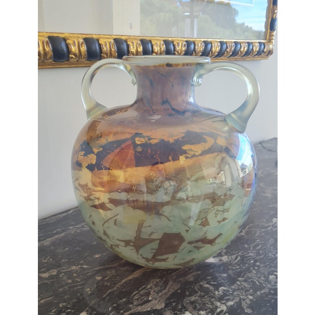 An extraordinary and highly collectible murano art glass vase attributed to avem (arte vetraria muranese), one of the most...