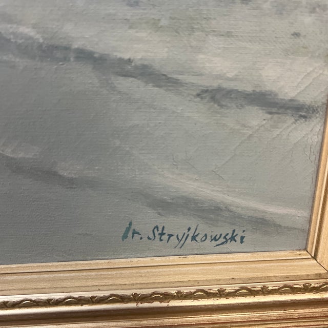 20th Century Oil on Canvas European School by Polish Artist Signed Framed Depicting Wooded Countryside For Sale - Image 11 of 12