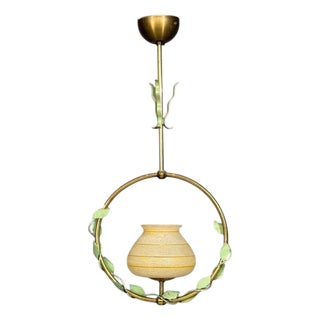 1950s Nybro Armaturfabrik, Pendant Light, Brass, Metal For Sale