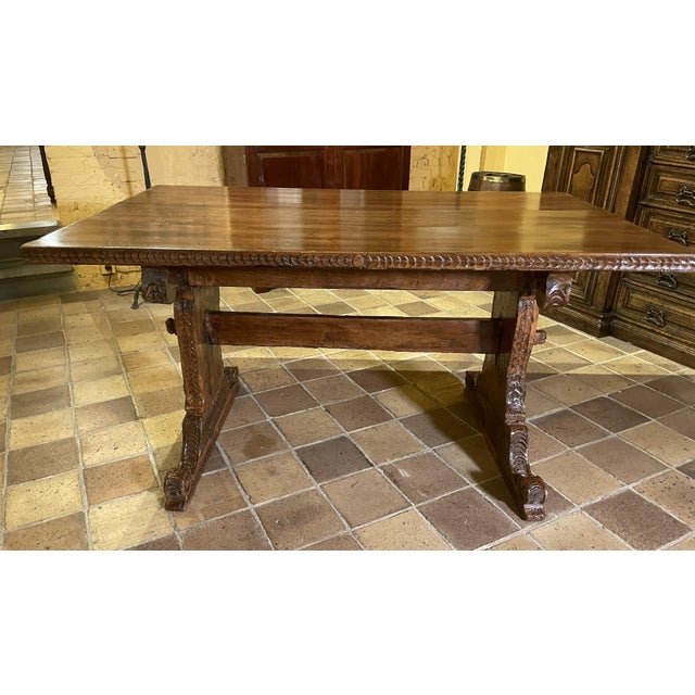 16th Century Renaissance Italian Walnut Table, Florence For Sale - Image 11 of 16