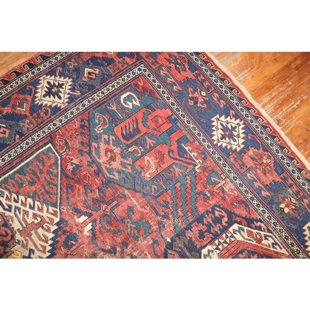 19th Century Rare Zabihi Collection Dragon Soumac Flat-Weave Rug - 9'2" x 12'7" For Sale - Image 4 of 12