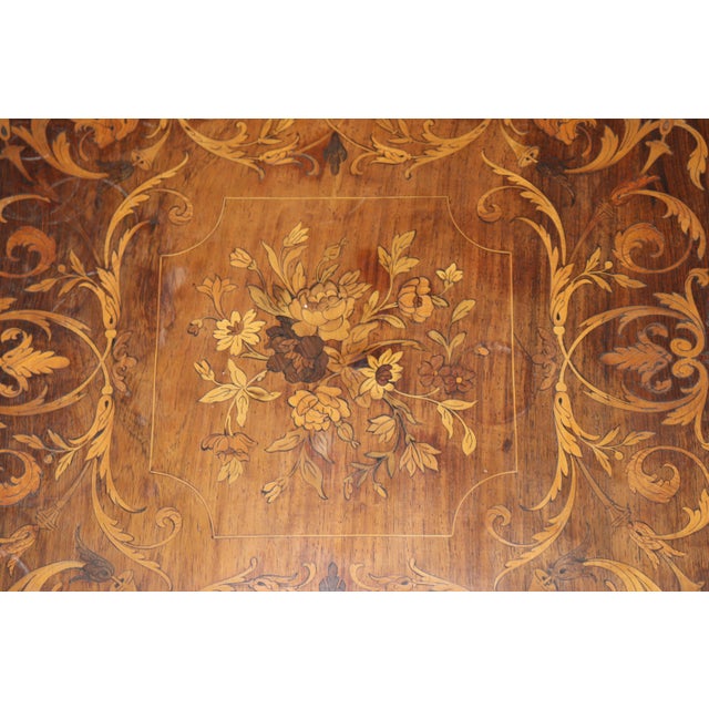 19th C Edwardian Flip Top Napkin Ebonized CardTable For Sale - Image 4 of 12