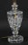 This is an elegant vintage English cut glass table lamp, late 20th century in date. This elegant lamp has a sophisticated...