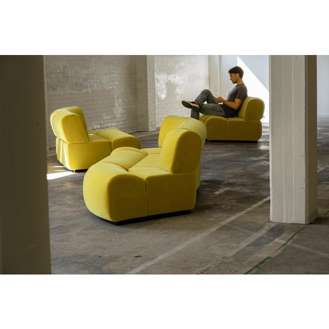 1970s Modular Sofa in Mohair Velvet by Asko Finland, 1970, Set of 7 For Sale - Image 5 of 10