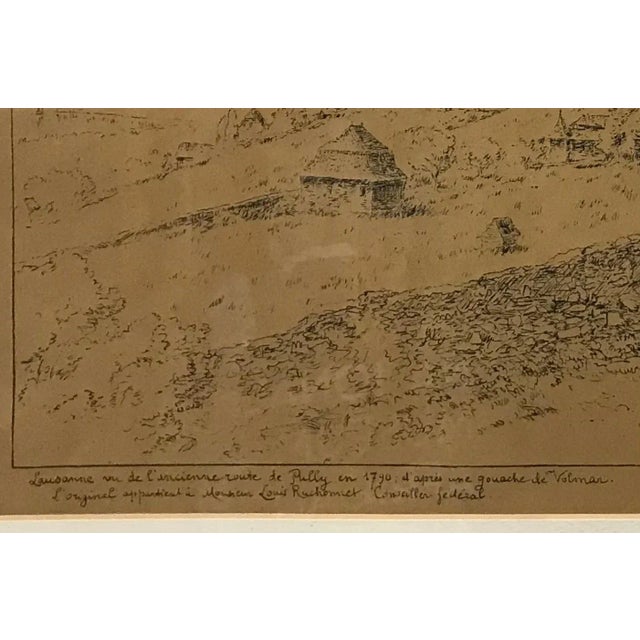 Charles François Villermet, View of Lausanne, Work on Paper For Sale - Image 9 of 10