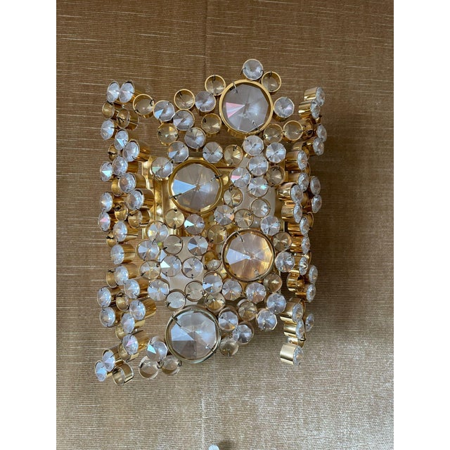 Gold Crystal Glass and Gold Plated Sconces from Palwa, Germany, 1960s, Set of 2 For Sale - Image 8 of 8