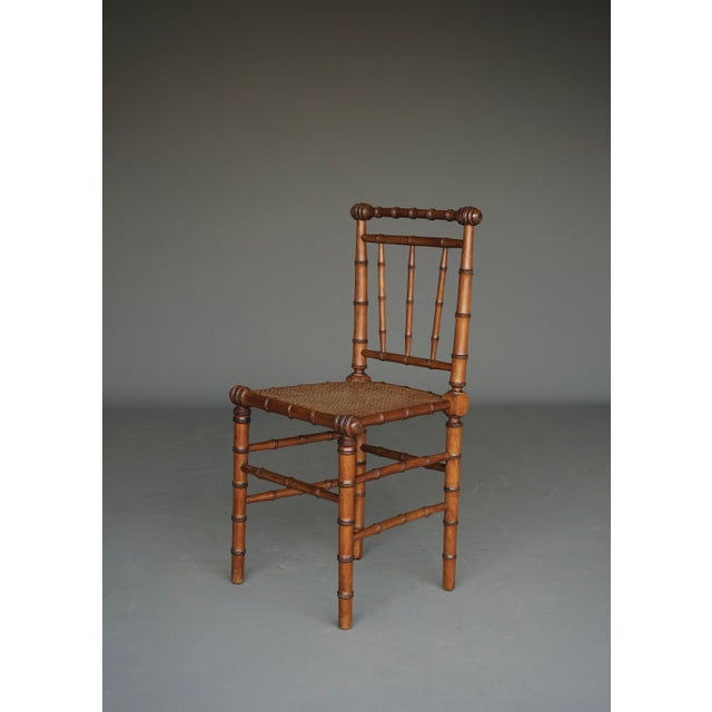Antique American Faux Bamboo Side Chair, 1880s For Sale - Image 15 of 15