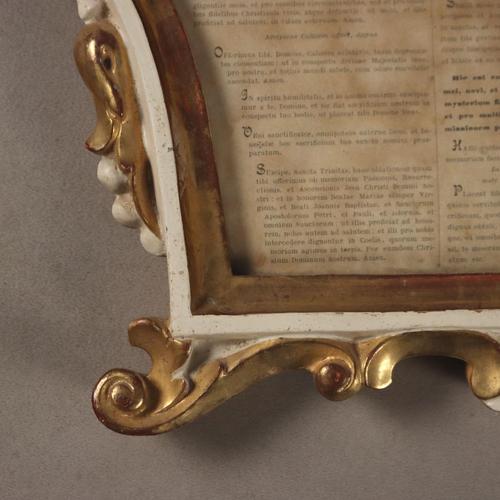 Antique Neo-Baroque Altar Cards in Carved Wood, Italy, 19th Century, Set of 3 For Sale - Image 5 of 16