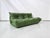 Mid-Century Modern French Three-Seater Togo Sofa in Forest Green Leather attributed to Michel Ducaroy for Ligne Roset For Sale - Image 3 of 12