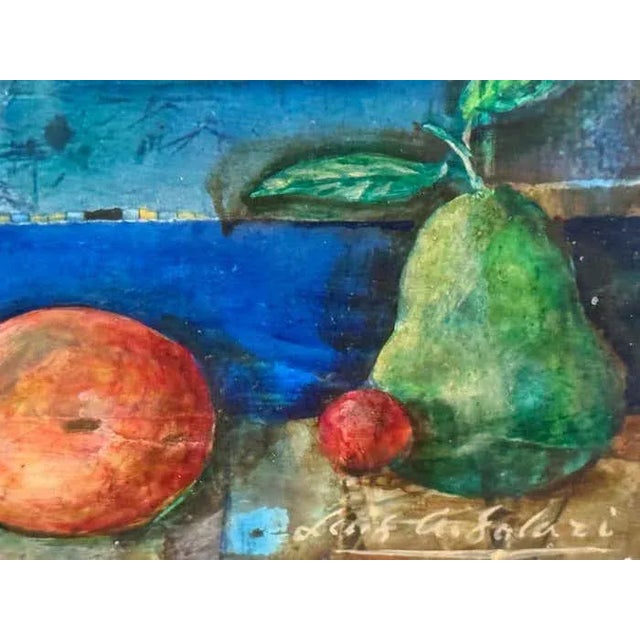 1970s "The Angel of Music " Modern Surrealist Oil Painting by Luis Alberto Solari For Sale - Image 5 of 6