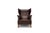 Danish wingback lounge chair, Denmark, circa 1940s. This finely crafted chair features a dramatic sculpted high back with...