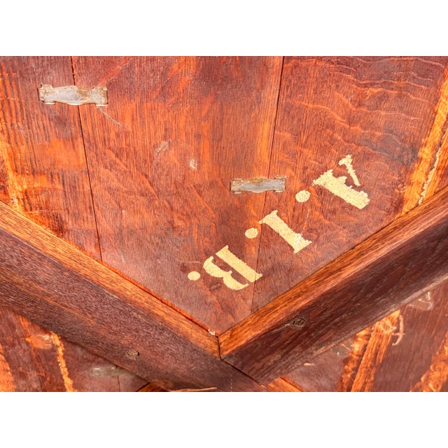 Antique Arts and Crafts Oak Chess and Checkers Game Table, Circa 1910 For Sale - Image 10 of 10