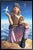 In "Future of Flight, 2025," a young girl adorned in a vintage aviator outfit holds a miniature airplane while seated atop...