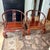 Red Pair of 19th Century Horseshoe Chairs For Sale - Image 8 of 11