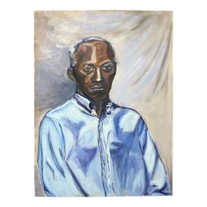 Vintage Original Oil Painting Portrait of an African American Man
