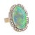 18k White Gold Australian Opal & Diamond Statement Cocktail Ring Vintage For Sale In Tampa - Image 6 of 9