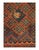 Antique Russian Kazak Hand-Knotted Wool Blue/Ivory Rug made from lamb's wool on a cotton foundation. D12279