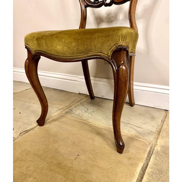 Antique Victorian Rosewood Balloon Back Dining Chairs, 1860, Set of 6 For Sale - Image 8 of 9