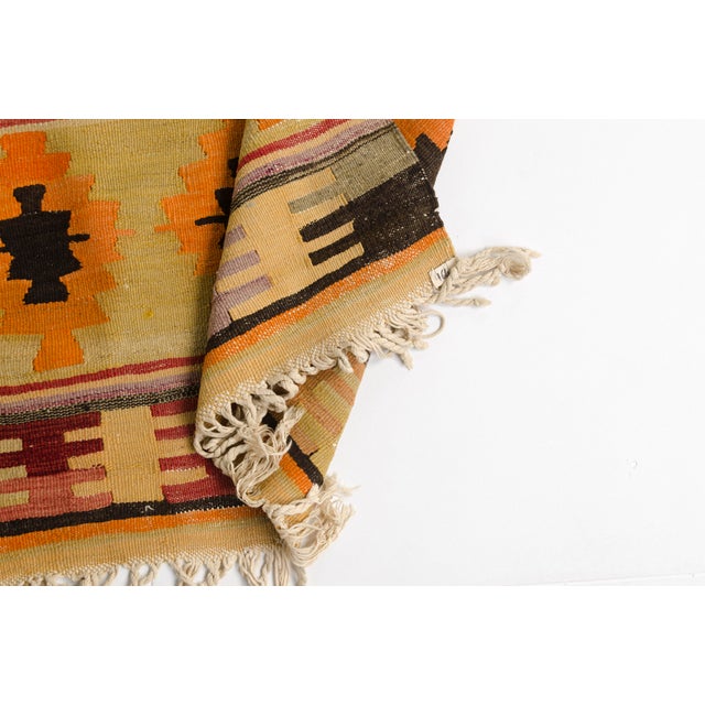 Mid 20th Century Handmade Wool Runner for Entryway or Gallery For Sale - Image 4 of 10