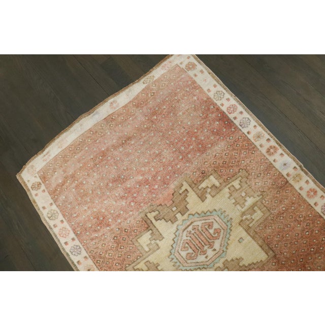 Vintage Turkish Kars Small Medallion Rug - 2'10" x 4'6" For Sale - Image 4 of 7