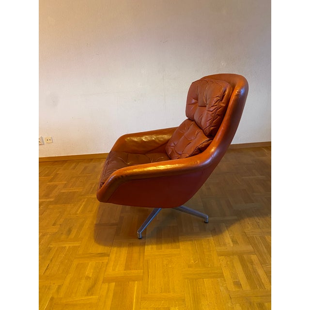 Form 7 Swivel Chair by Alf Svensson, in Good conditions. Designed 1950 to 1959 This piece has an attribution mark, I am...