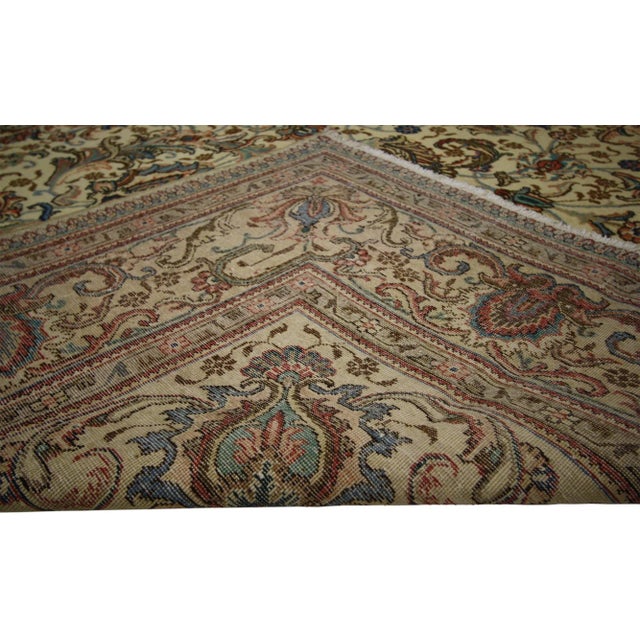 Mid 20th Century Vintage Persian Tabriz Rug - 09'06 x 12'10 For Sale - Image 5 of 6